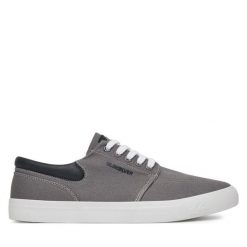 Tenisówki Quiksilver. Szare trampki męskie Quiksilver, bez wzorów, bez zapięcia. Za 129.99 zł.