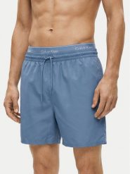 Calvin Klein Swimwear Szorty kąpielowe LV00N61023 Niebieski Regular Fit. Niebieskie kąpielówki męskie Calvin Klein Swimwear, bez wzorów, z syntetyku. Za 289.99 zł.