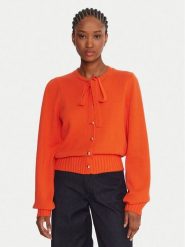 French Connection Kardigan 78ZCW Pomarańczowy Regular Fit. Brązowe kardigany damskie French Connection, xs, bez wzorów, z bawełny, bez kołnierzyka. Za 319.99 zł.