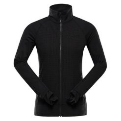 Bluza damska turystyczna szybkoschnąca Alpine Pro Querta 2. Czarne bluzy damskie Alpine Pro, bez wzorów, bez ramiączek, bez kaptura. W wyprzedaży za 209.00 zł.