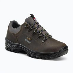Buty trekkingowe męskie Grisport 10268D2G. Brązowe trekkingi męskie Grisport, z materiału, bez zapięcia. Za 339.99 zł.