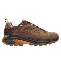 Buty trekkingowe męskie Merrell Moab Speed 2 Ltr Wp. Brązowe trekkingi męskie Merrell, z materiału, bez zapięcia. Za 696.00 zł.