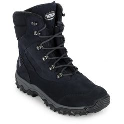 Buty zimowe męskie MEINDL Ischgl GTX, z membraną Gore-Tex. Niebieskie buty zimowe męskie MEINDL, na zimę, bez wzorów, z gore-texu, bez obcasa, bez zapięcia. W wyprzedaży za 779.35 zł.