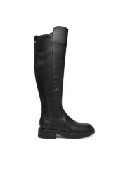 Guess Muszkieterki FLFFYZ ELE11 Czarny. Czarne kozaki damskie Guess, z aplikacjami, ze skóry, bez obcasa, na płaskiej podeszwie, bez zapięcia. Za 519.99 zł.