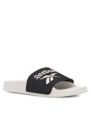 Reebok Klapki Fulgere Slide HR0688 Czarny. Czarne klapki damskie Reebok, bez wzorów, z tworzywa sztucznego, bez obcasa, bez zapięcia. Za 89.99 zł.