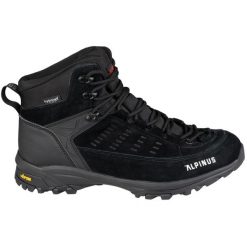 Buty trekkingowe męskie Alpinus Brasil Plus M. Czarne trekkingi męskie Alpinus, bez zapięcia. Za 429.00 zł.