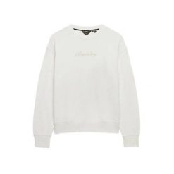 Bluza damska Superdry Script Brand Loose. Białe bluzy damskie Superdry, l, z aplikacjami, z materiału, eleganckie, bez ramiączek, bez kaptura. Za 293.45 zł.