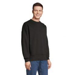 Bluza Z Okrągłym Dekoltem Dla Dorosłych Unisex Authentic. Czarne bluzy damskie SOL'S, l, bez wzorów, z bawełny, bez ramiączek, z kapturem. Za 212.99 zł.