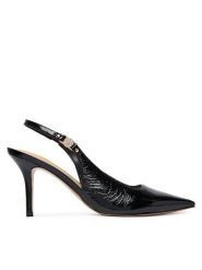 Guess Szpilki FLTNAS LEP05 Czarny. Czarne szpilki damskie Guess, z aplikacjami, z lakierowanej skóry, bez obcasa, na szpilce, bez zapięcia. Za 634.99 zł.