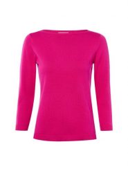 Brookshire Sweter z dzianiny Kobiety Bawełna wyrazisty róż, XL. Czerwone swetry nierozpinane damskie brookshire, xl, bez wzorów, z bawełny, eleganckie, bez kołnierzyka, bez ramiączek. Za 79.95 zł.