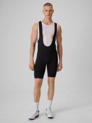 4F Spodenki kolarskie z żelową wkładką męskie - czarne L. Czarne szorty męskie 4F, bez wzorów, z materiału. Za 279.99 zł.