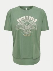 ONLY T-Shirt Free 15325533 Zielony Regular Fit. Zielone t-shirty damskie ONLY, l, bez wzorów, z syntetyku, bez kołnierzyka, bez ramiączek. Za 49.99 zł.