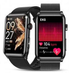 SMARTWATCH ZEGAREK EKG HRV GLUKOZA CIŚNIENIE TEMPERTATURA BMI PULS MENU PL. Zegarki smartwatch JG Smart, bez wzorów. Za 274.99 zł.