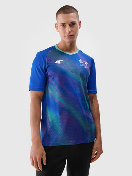 4F Koszulka piłkarska uniseks 4F x PKO Ekstraklasa Games M. T-shirty męskie 4F, m, bez wzorów, z dzianiny, bez kołnierzyka, bez ramiączek. Za 179.99 zł.