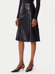 TWINSET Spódnica z imitacji skóry 252TP2233 Czarny Regular Fit. Czarne spódnice damskie Twinset, bez wzorów, ze skóry. Za 959.99 zł.