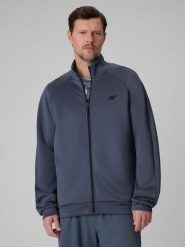 4F Bluza treningowa regular bez kaptura męska - szara XXL. Szare bluzy sportowe męskie 4F, m, bez wzorów, bez kaptura, na fitness i siłownię. Za 199.99 zł.