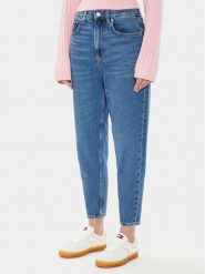 Tommy Jeans Jeansy DW0DW19245 Niebieski Mom Fit. Niebieskie jeansy damskie Tommy Jeans, bez wzorów, z bawełny. Za 309.99 zł.