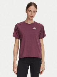 Kappa T-Shirt 371U6WW Fioletowy Regular Fit. Fioletowe t-shirty damskie Kappa, l, bez wzorów, z bawełny, bez kołnierzyka, bez ramiączek. Za 79.99 zł.