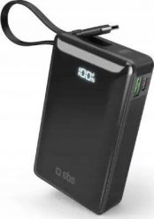 SBS Powerbank 20,000mAh 20W PD LCD USB-C cable black. Czarne powerbanki SBS Mobile. Za 149.00 zł.