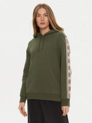 Guess Bluza Carla V4YQ11 KB3P2 Zielony Regular Fit. Zielone bluzy damskie Guess, xs, z aplikacjami, z syntetyku, bez ramiączek, bez kaptura. Za 299.99 zł.