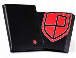 Portfel skórzany Peterson [DH] PTN MR-07-CN czarny. Czarne portfele męskie Peterson, bez wzorów, ze skóry. Za 77.99 zł.