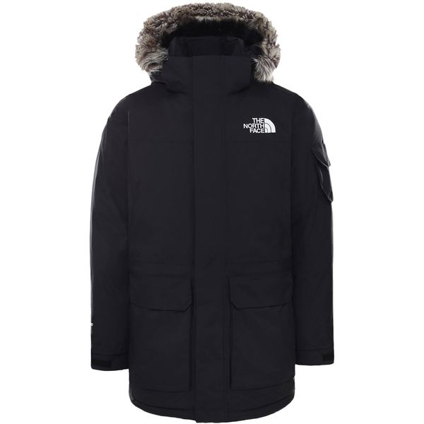 Kurtka turystyczna zimowa męska The North Face M Recycled Mcmurdo Parka. Czarne kurtki męskie The North Face, na zimę, m, bez wzorów, z nylonu, sportowe, bez kołnierzyka, bez kaptura. Za 1,875.00 zł.