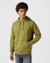 WRANGLER SIGN OFF HOODIE MĘSKA BLUZA Z KAPTUREM NIEROZPINANA DUSTY OLIVE 112350546 W651017998. Zielone bluzy męskie Wrangler, m, bez wzorów, z kapturem. Za 169.99 zł.