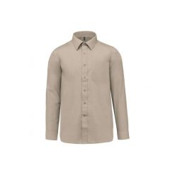 Koszula z długim rękawem Kariban Jofrey. Brązowe koszule męskie KARIBAN, xl, bez wzorów, z bawełny, eleganckie, bez kołnierzyka, bez ramiączek. Za 138.50 zł.