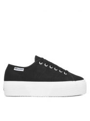 Superga Tenisówki 3790 Platform S3134MW Czarny. Czarne trampki i tenisówki damskie Superga, bez wzorów, z materiału, bez zapięcia. Za 299.99 zł.