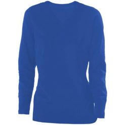 Sweter damski Kariban Col V. Niebieskie swetry nierozpinane damskie KARIBAN, xl, bez wzorów, z bawełny, bez kołnierzyka, bez ramiączek. Za 230.00 zł.