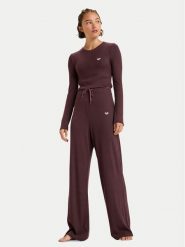 Roxy Spodnie dresowe Rise & Vibe New Rib ERJNP03673 Bordowy Relaxed Fit. Czerwone spodnie sportowe damskie Roxy, bez wzorów, z dresówki. Za 279.99 zł.