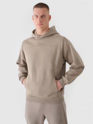 4F Bluza dresowa nierozpinana z kapturem męska 4F x Robert Lewandowski - khaki S. Brązowe bluzy sportowe męskie 4F, m, z aplikacjami, z bawełny, z kapturem. W wyprzedaży za 139.99 zł.