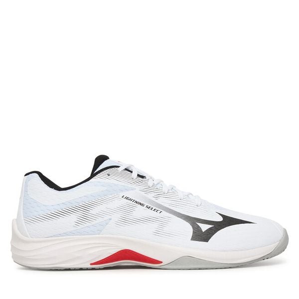 Buty halowe Mizuno. Białe buty sportowe męskie Mizuno, bez wzorów, bez zapięcia. Za 253.99 zł.