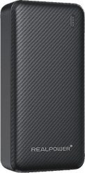 Powerbank Realpower REALPOWER PB-20000 SSB 20.000mAh bateria stała czarny. Czarne powerbanki Realpower. Za 170.99 zł.