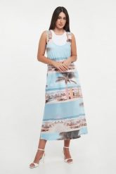 Sukienka z tropikalnym wzorem SPORTALM. Sukienki damskie Sportalm, bez wzorów, bez kołnierzyka, bez ramiączek. Za 1,329.00 zł.