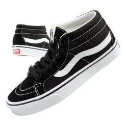 Buty sportowe trampki unisex Vans SK-8 Mid Ressure. Czarne trampki i tenisówki damskie Vans, bez wzorów, z jeansu, bez zapięcia. Za 199.00 zł.