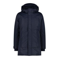 Parka z kapturem CMP. Szare parki męskie CMP, na zimę, bez wzorów, z materiału, bez kołnierzyka, z kapturem. Za 582.30 zł.