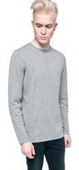 LEE CREW KNIT GREY MELE L85AAH37 $. Szare bluzy męskie Lee, l, bez wzorów, z bawełny, eleganckie, bez ramiączek, bez kaptura. W wyprzedaży za 79.99 zł.