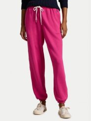 Polo Ralph Lauren Spodnie dresowe 211935585015 Różowy Regular Fit. Czerwone spodnie dresowe damskie Polo Ralph Lauren, bez wzorów, z bawełny. Za 449.99 zł.
