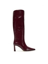 MICHAEL Michael Kors Kozaki Darrah 40F5DRMB5A Czerwony. Czerwone kozaki damskie MICHAEL Michael Kors, bez wzorów, z lakierowanej skóry, bez obcasa, na szpilce, bez zapięcia. Za 1,469.00 zł.