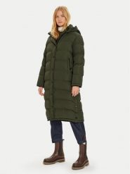 Pepe Jeans Płaszcz zimowy Bibi PL402437 Zielony Loose Fit. Zielone płaszcze damskie Pepe Jeans, na zimę, xs, bez wzorów, z jeansu, bez kołnierzyka, bez kaptura. Za 899.99 zł.
