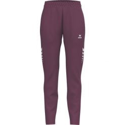 Spodnie treningowe Erima Celebrate 125 czerwone. Czarne spodnie dresowe damskie Erima, bez wzorów, z dzianiny, sportowe. Za 303.99 zł.