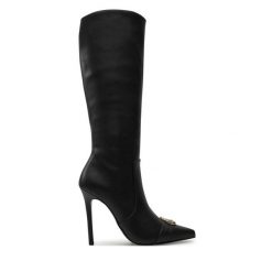 Kozaki Just Cavalli. Czarne kozaki damskie Just Cavalli, bez wzorów, bez obcasa, na szpilce, bez zapięcia. Za 1,639.00 zł.