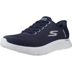 Buty SKECHERS SLIP-INS GO WALK FLEX NETRO Niebieski. Niebieskie buty zimowe męskie Skechers, bez wzorów, z tkaniny, bez obcasa, bez zapięcia. Za 336.99 zł.