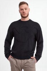 Sweter męski wełniany EMPORIO ARMANI. Swetry męskie Emporio Armani, m, bez wzorów, z wełny, bez kołnierzyka, bez ramiączek. W wyprzedaży za 991.20 zł.