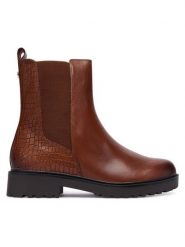 Caprice Botki 9-25415-45 Brązowy. Brązowe botki damskie Caprice, bez wzorów, ze skóry, bez obcasa, na płaskiej podeszwie, bez zapięcia. Za 499.99 zł.
