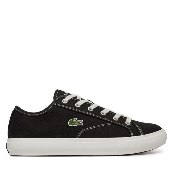 Tenisówki Lacoste. Czarne trampki męskie Lacoste, bez wzorów, bez zapięcia. Za 249.99 zł.