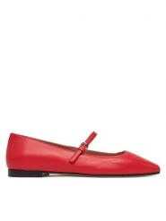 Pollini Baleriny SA11051C0MTE0501 Czerwony. Czerwone balerinki damskie Pollini, bez wzorów, ze skóry, bez obcasa, bez zapięcia. Za 809.99 zł.
