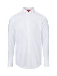 HUGO Koszula łatwa w prasowaniu Mężczyźni Slim Fit Bawełna biały, 41. Białe koszule męskie Hugo, m, bez wzorów, z bawełny, eleganckie, bez kołnierzyka, bez ramiączek. Za 349.95 zł.