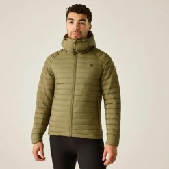 Męska Kurtka Air Lite Baffled Padded Jacket. Zielone kurtki męskie Dare 2B, m, bez wzorów, z materiału, z kapturem. Za 383.99 zł.
